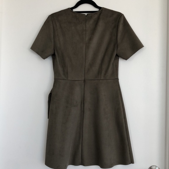 Dynamite faux suede khaki/grey dress - Picture 6 of 10